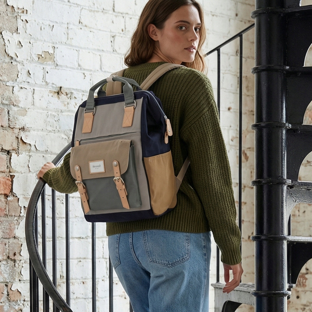Backpack Himawari 9018 for laptop 15,6" with USB #01 grey-coffee-blue Manufacturer code 9018