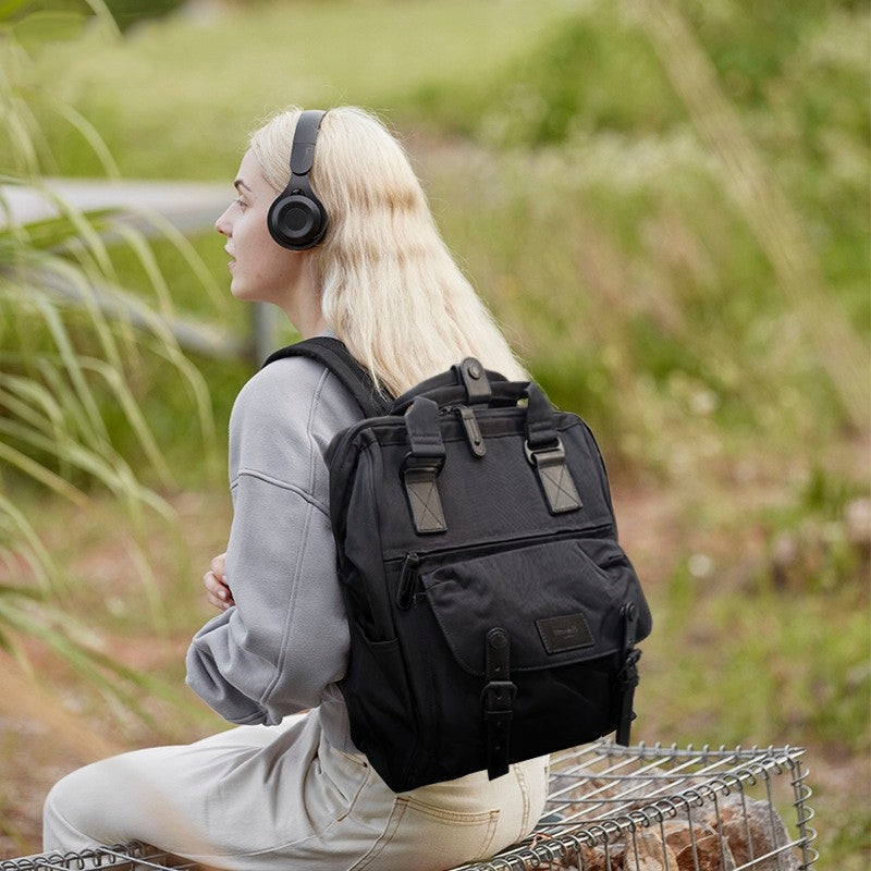 Backpack Himawari 9018 for laptop 15,6" with USB #05 all black Brand Himawari