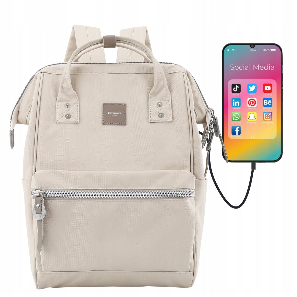 Backpack Himawari for school with laptop space women's USB port fashionable