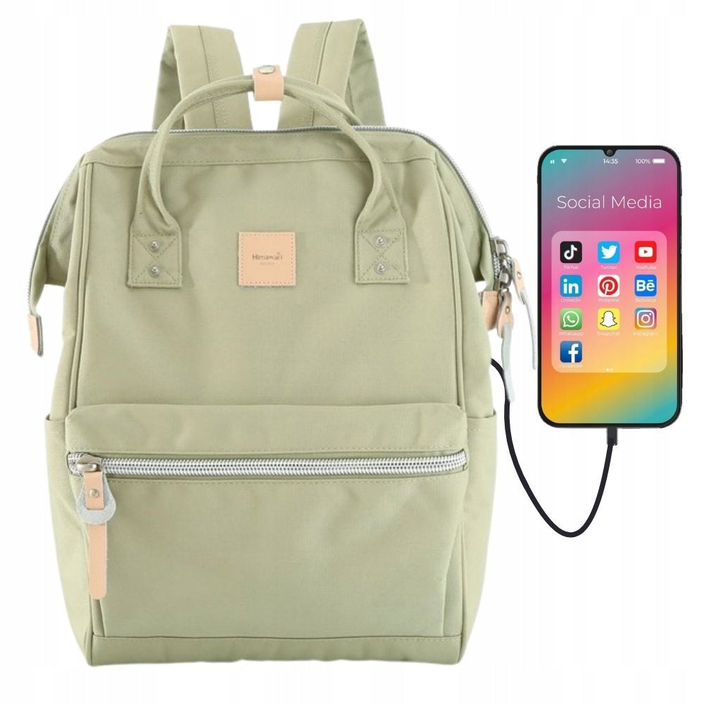 Backpack Himawari women's city laptop bag multifunctional with USB port