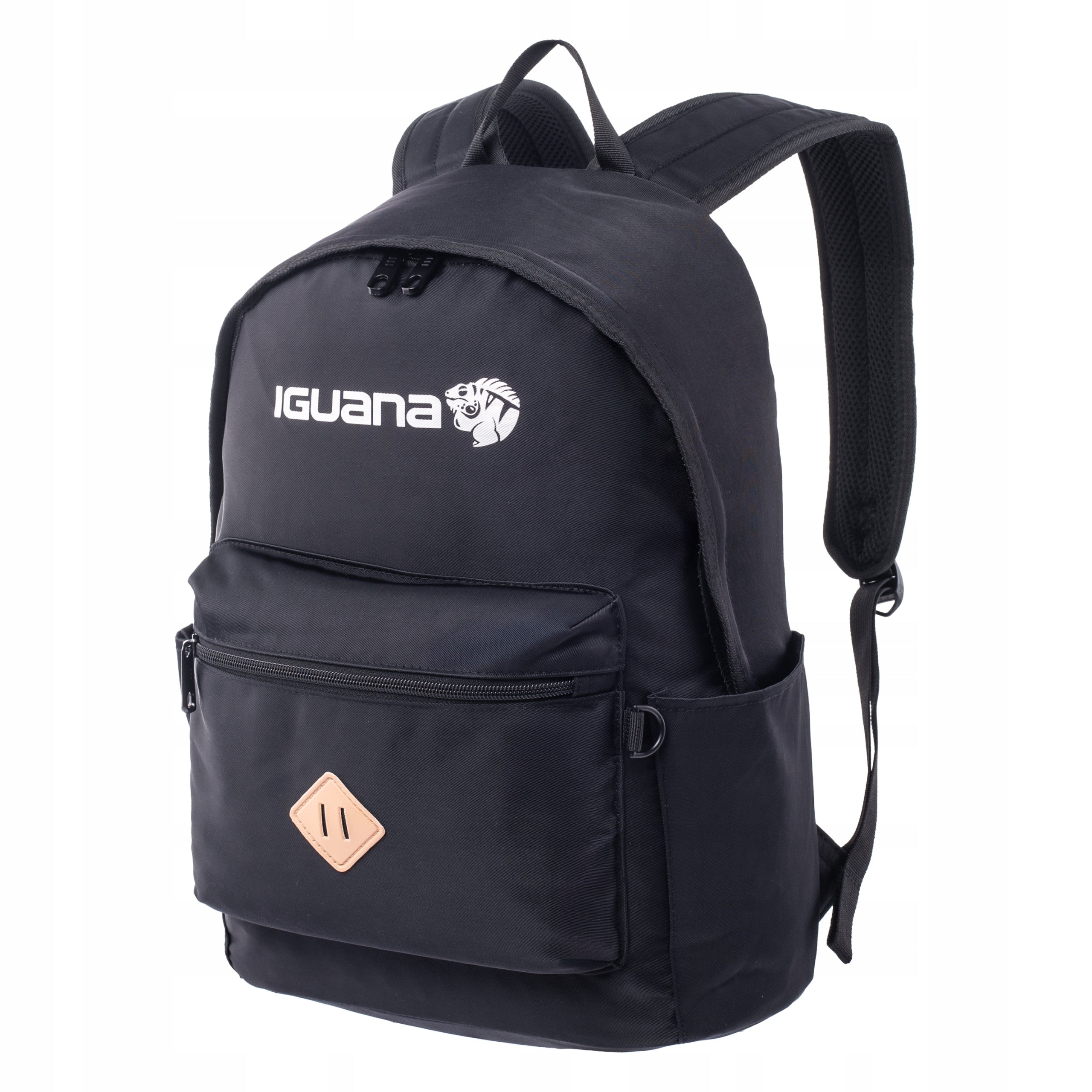 Backpack IGUANA MUZU Black Spacious Laptop Pocket Adjustable Harness Color black