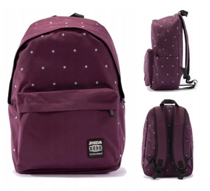 Backpack Joma Active World | black | school | urban| urban |bordowy