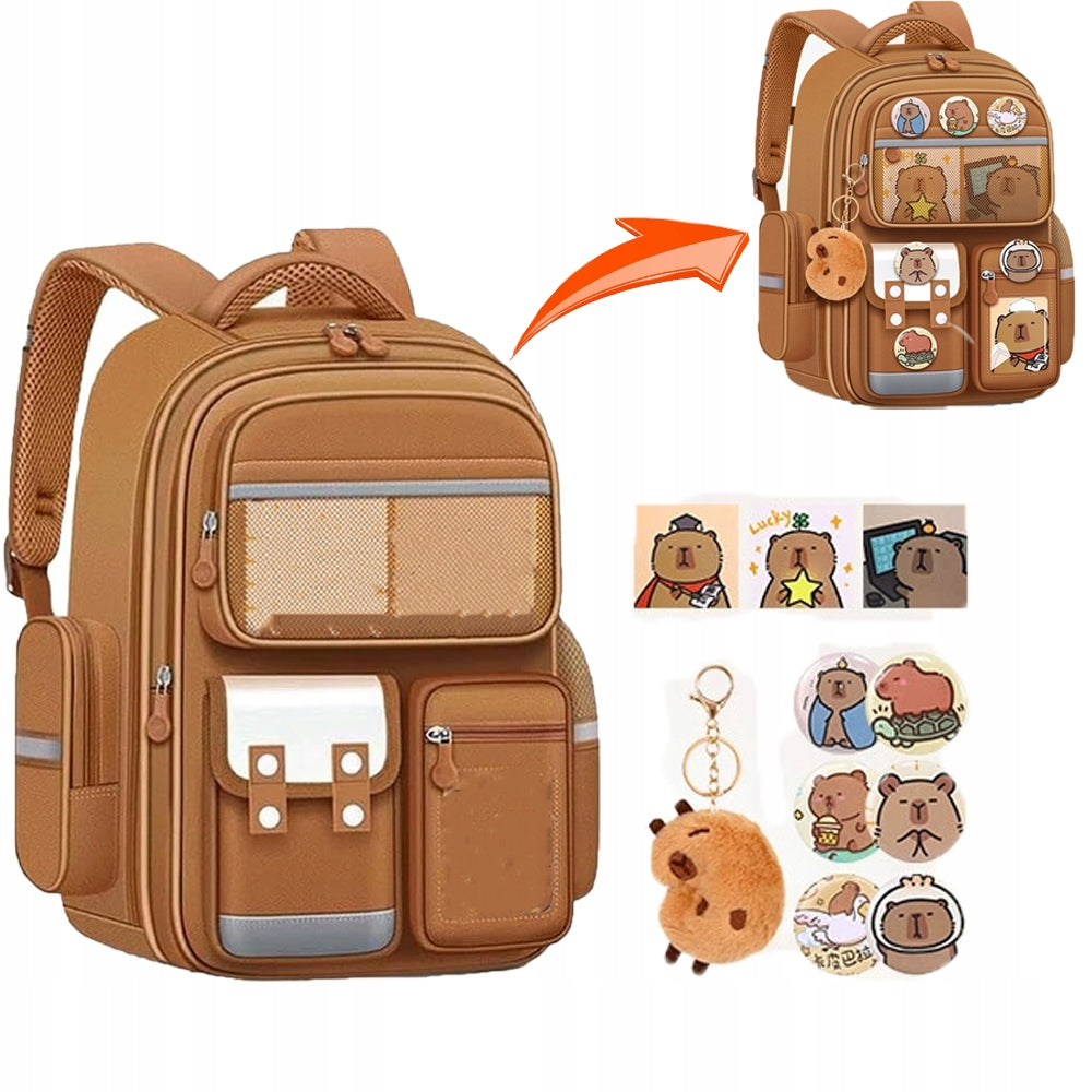 Backpack KAPIBARA children's school satchel for children to school LARGE A4