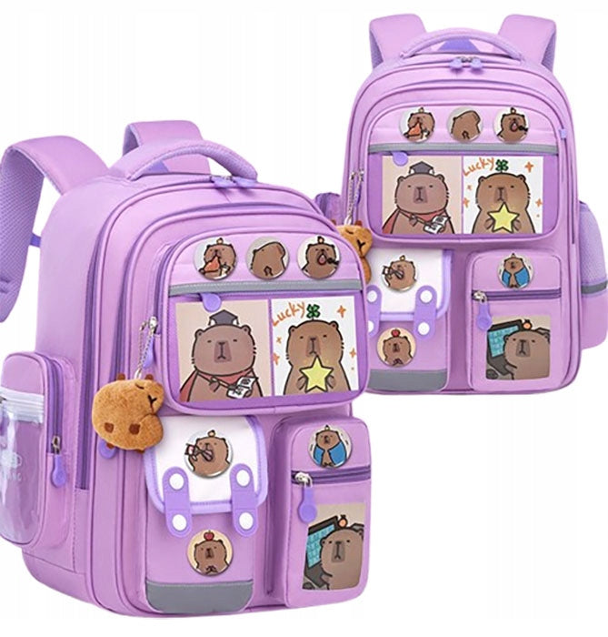 Backpack KAPIBARA children's school satchel for girls to school A4