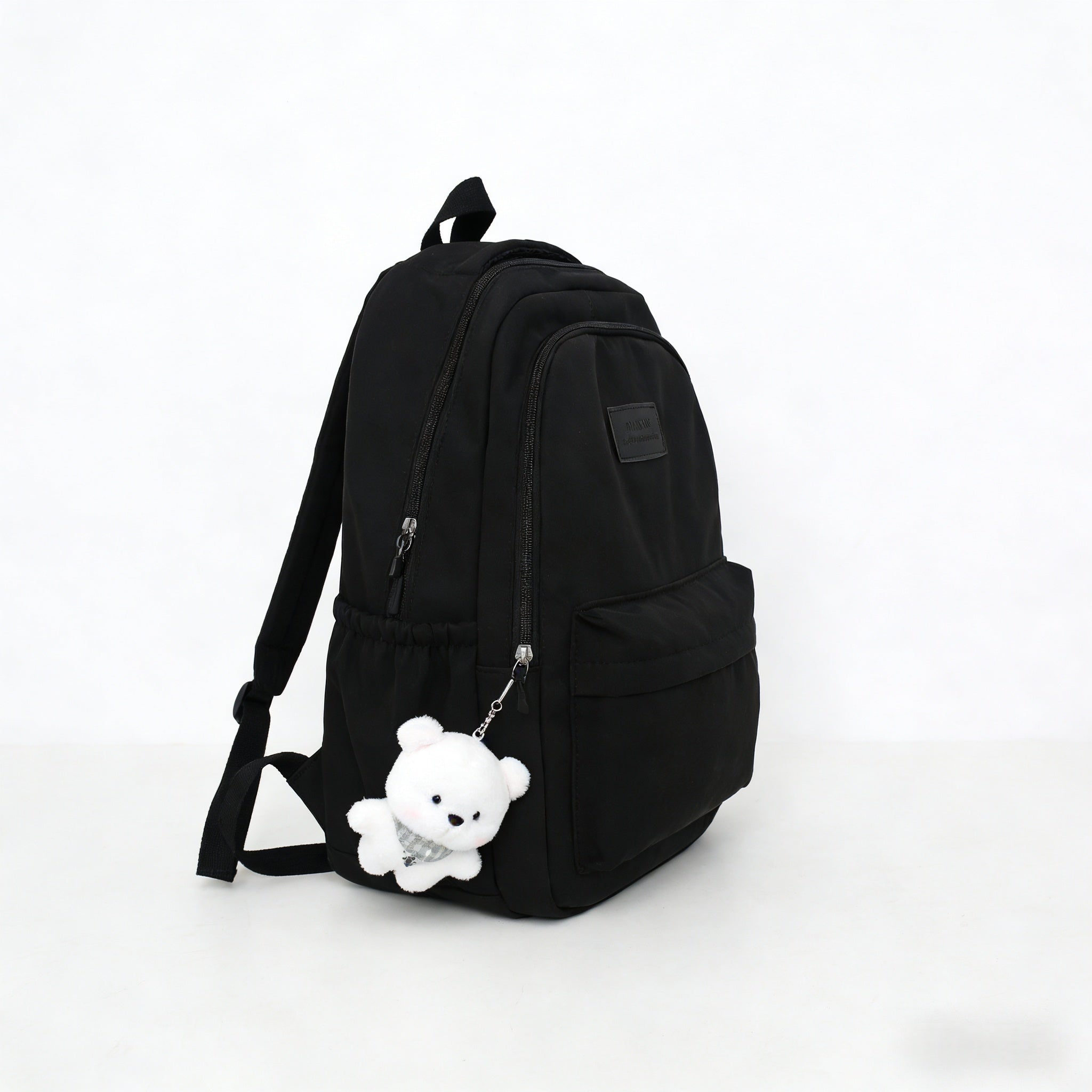 Backpack Lightweight Black Youth Sports School + Keychain Bear Brand no brand