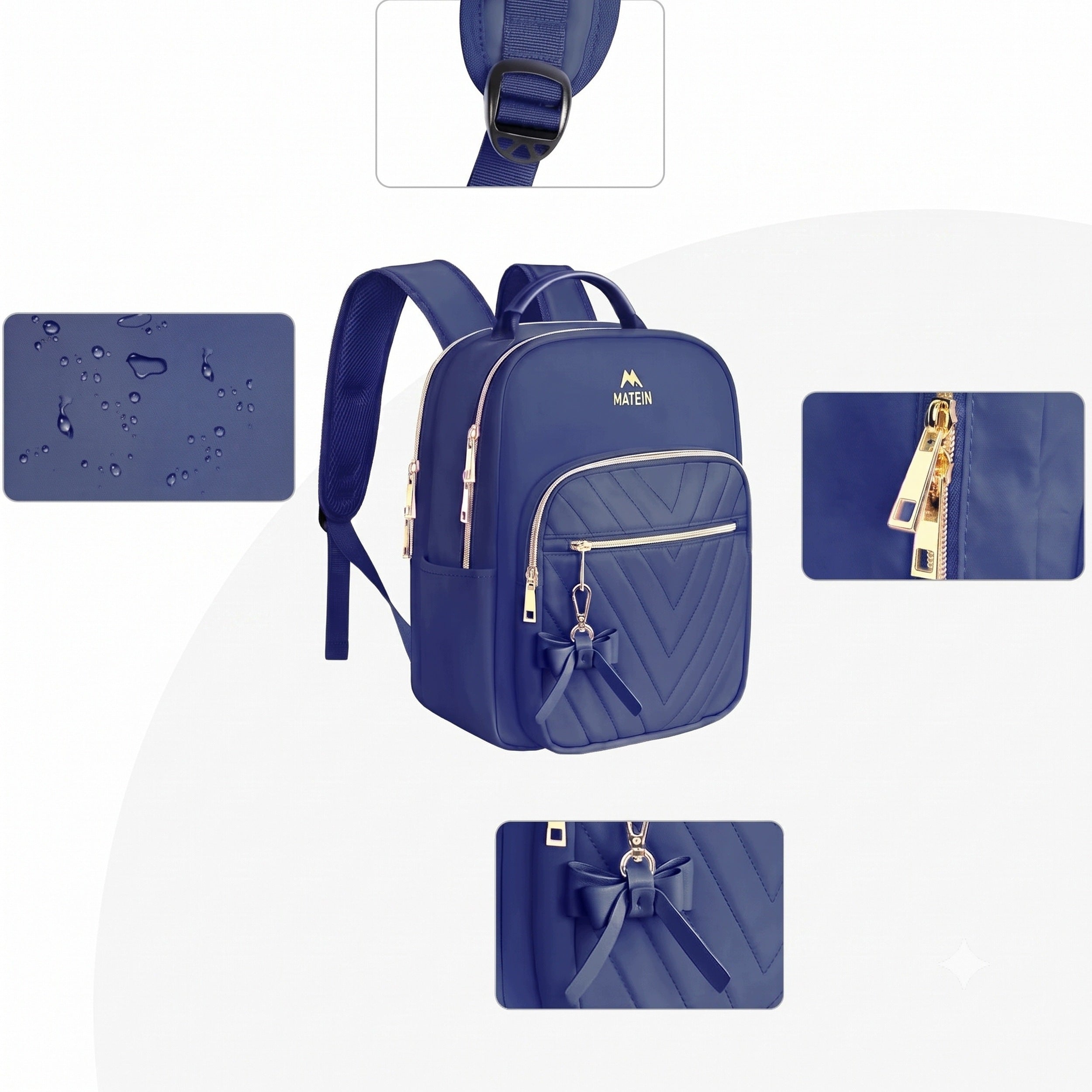 Backpack MATEIN WOMEN'S elegant urban stylish multifunctional 1342 Blue Brand Matein