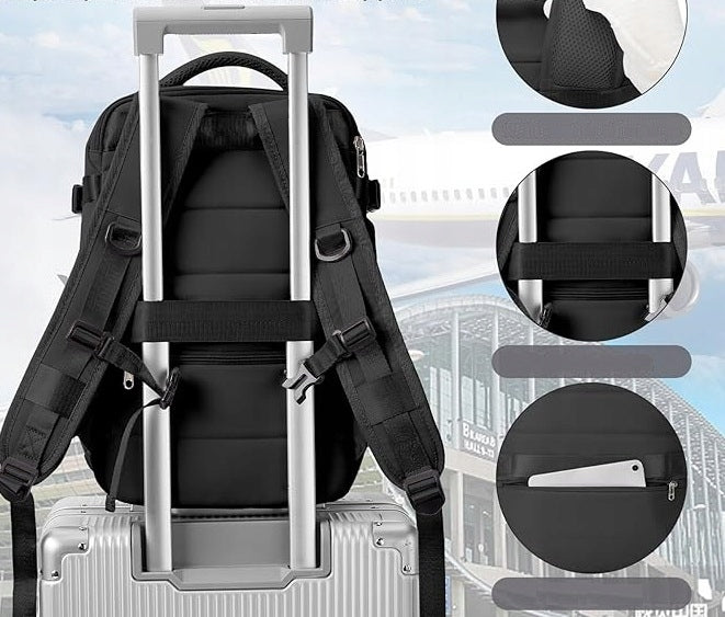 Backpack PAKKO Hand Luggage for Airplane Wizzair Rayanair 40x20x25 USB T140 EAN (GTIN) 5903794634961