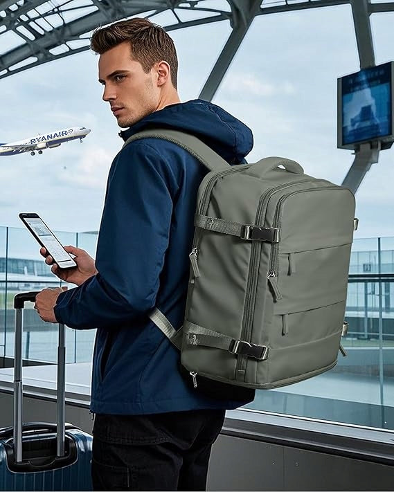 Backpack PAKKO Hand Luggage for Airplane Wizzair Rayanair 40x20x25 USB T500 EAN (GTIN) 5903794634886