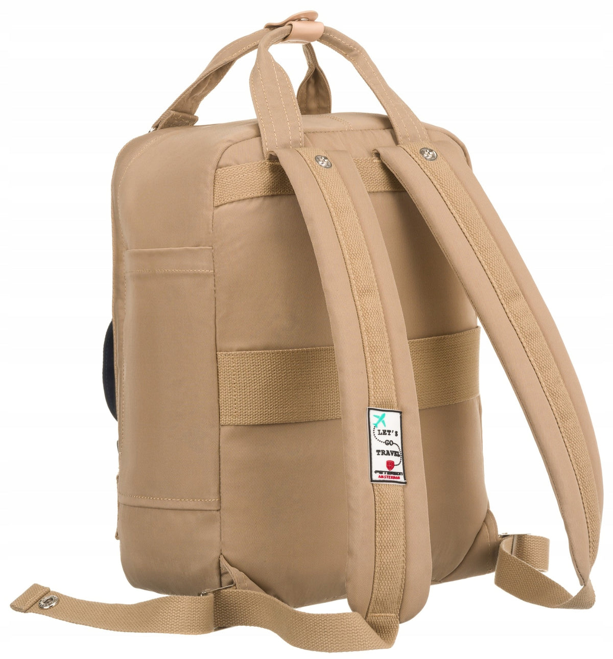 Backpack PETERSON city school PTN 2023-4-1430 beige-blue Gender woman