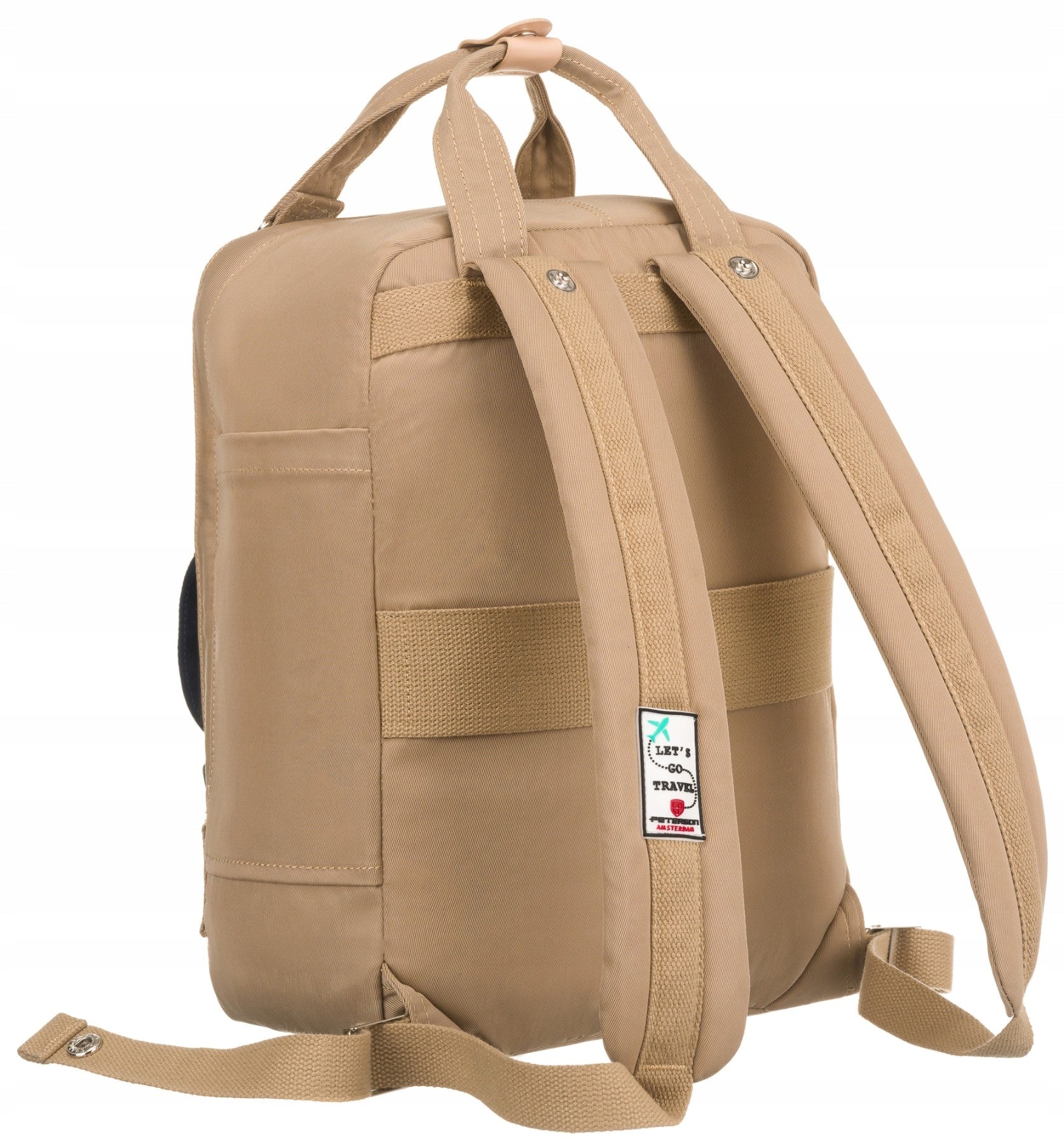 Backpack PETERSON city school PTN 2023-4-1430 beige-blue Gender woman