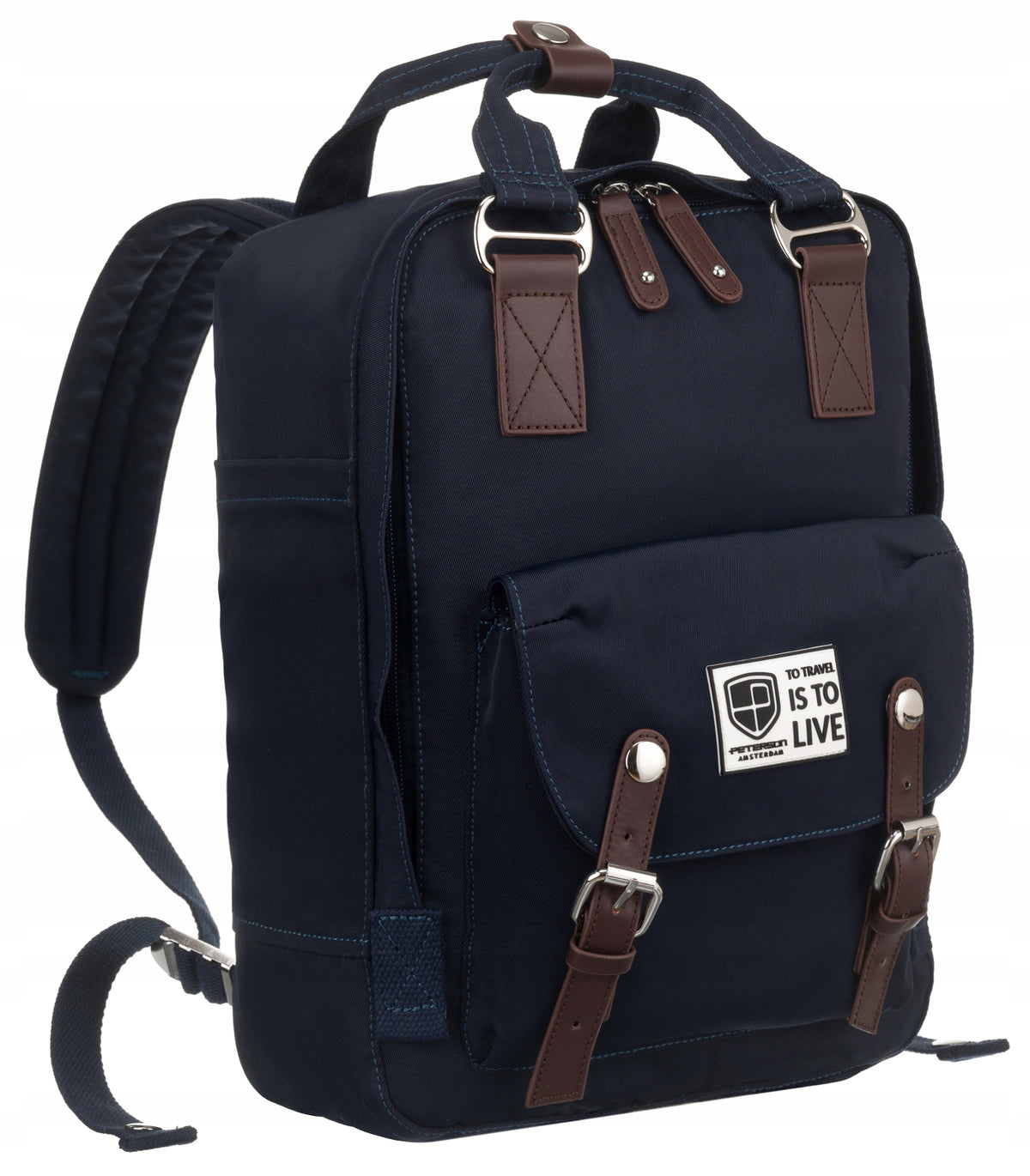 Backpack PETERSON city school PTN 2023-6-1454 navy blue