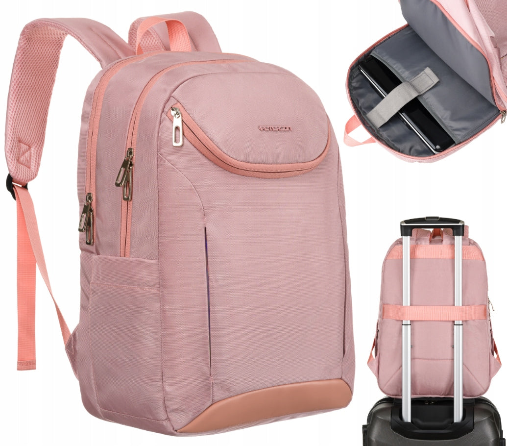 Backpack PETERSON urban light roomy has a laptop with suitcase holder