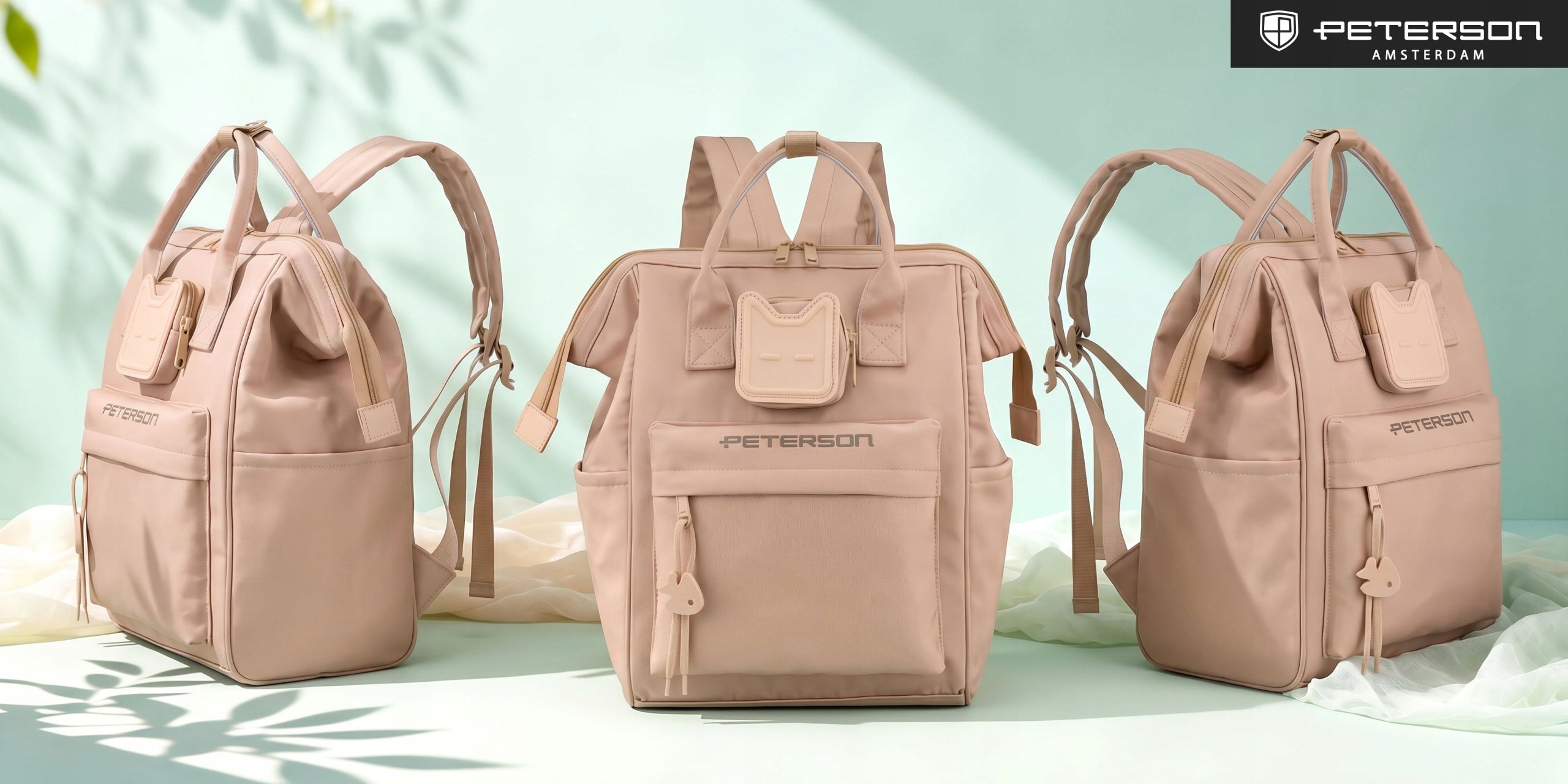 Backpack Peterson city PTN MP2-01-7496 beige Brand Peterson