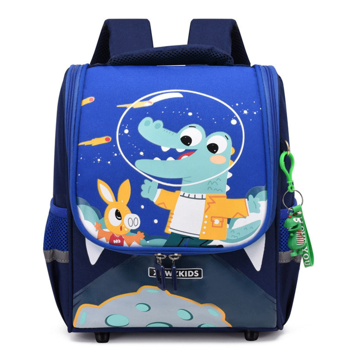 Backpack Preschool Schoolbag for Boy Crocodile Blue Lightweight Spacious
