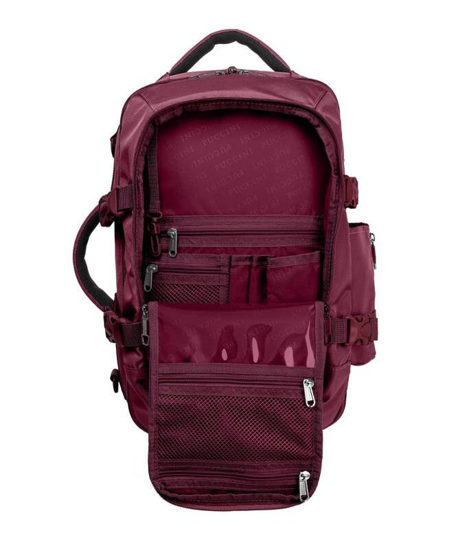 Backpack Puccini PM90171-3B red carry-on luggage for Wizzair 40x25x20 cm Manufacturer code PM90171-3B