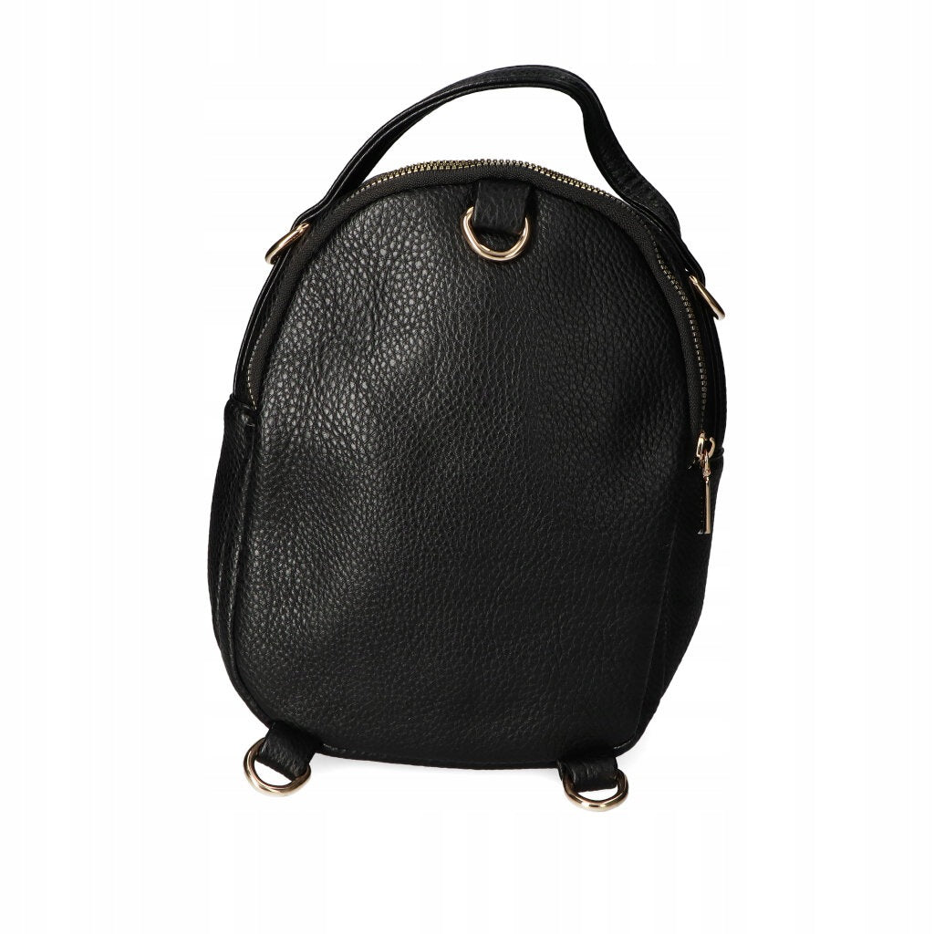 Backpack Rovicky R-KP-11-F19/4256 Black Gold fittings Dimensions small (smaller than A4)