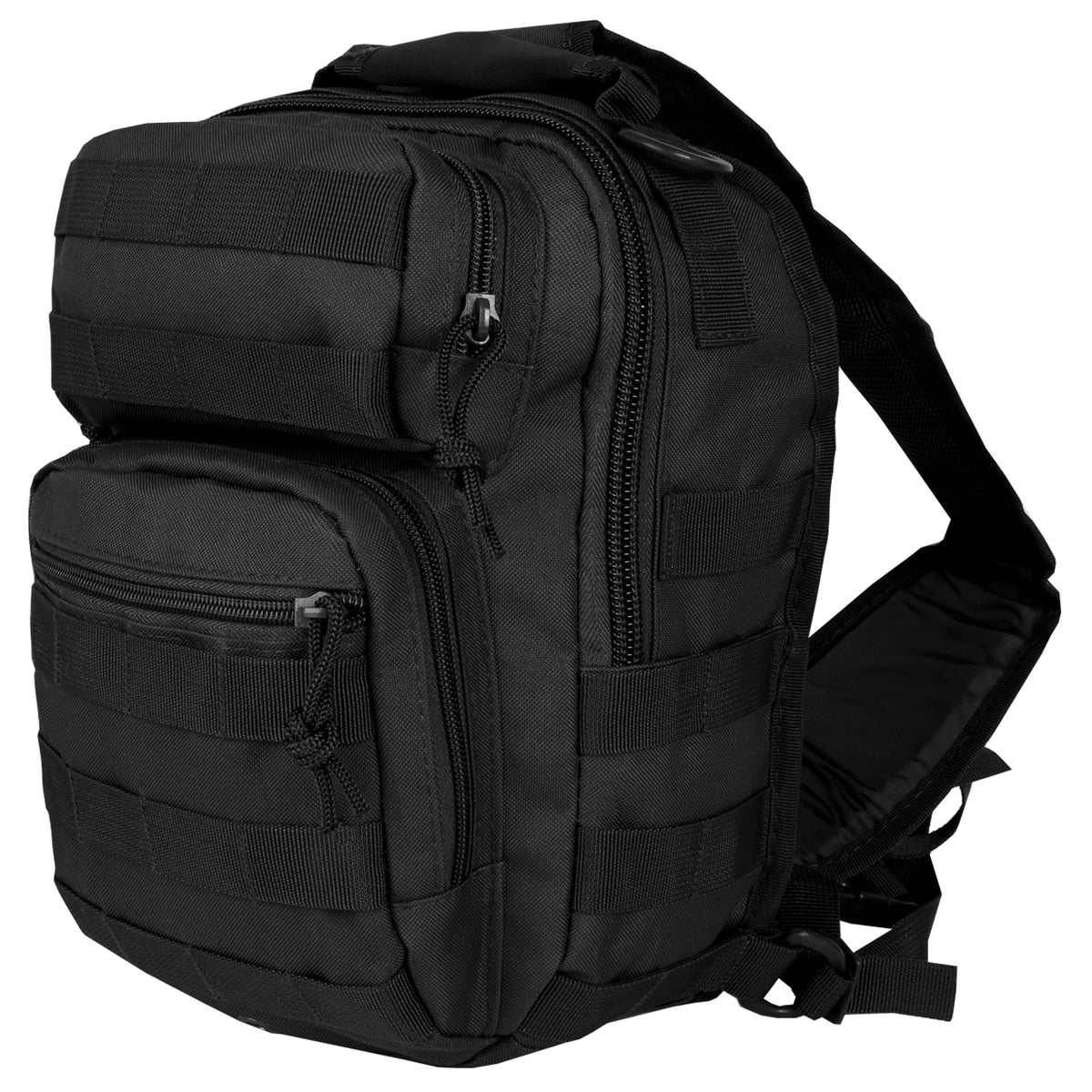 Backpack Single Shoulder Bag Mil-Tec 10L US Assault SMALL One Strap black Brand Mil-Tec