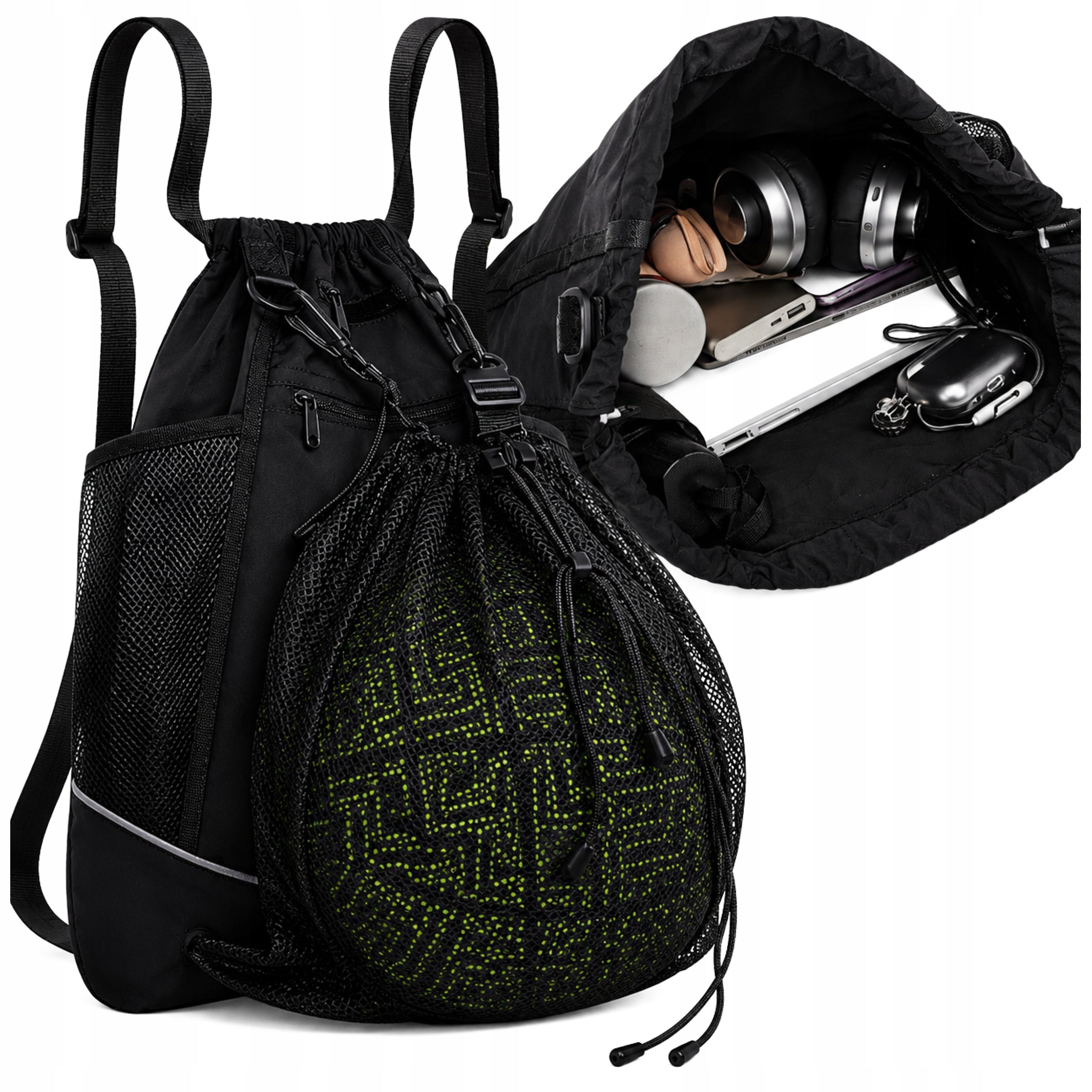 Backpack Sports School Bag Gym Bag Training Waterproof Black Packaging status original