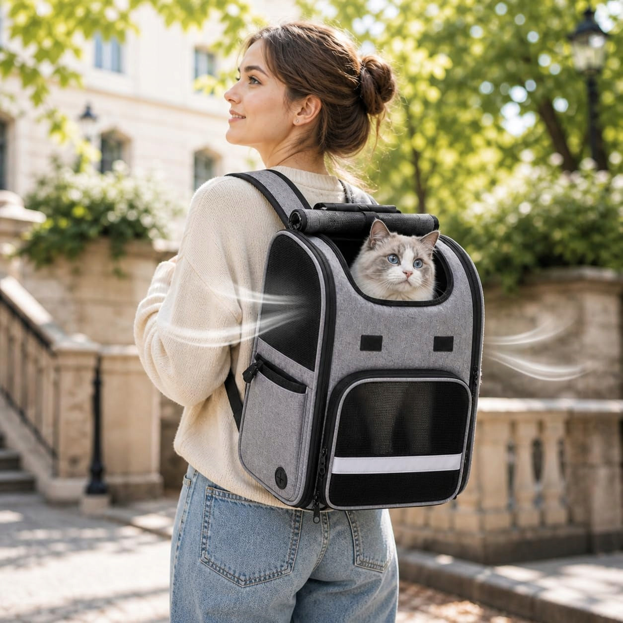 Backpack Transporter for Cat Dog Transporter Bag Strong up to 10kg Reflector Packaging status original