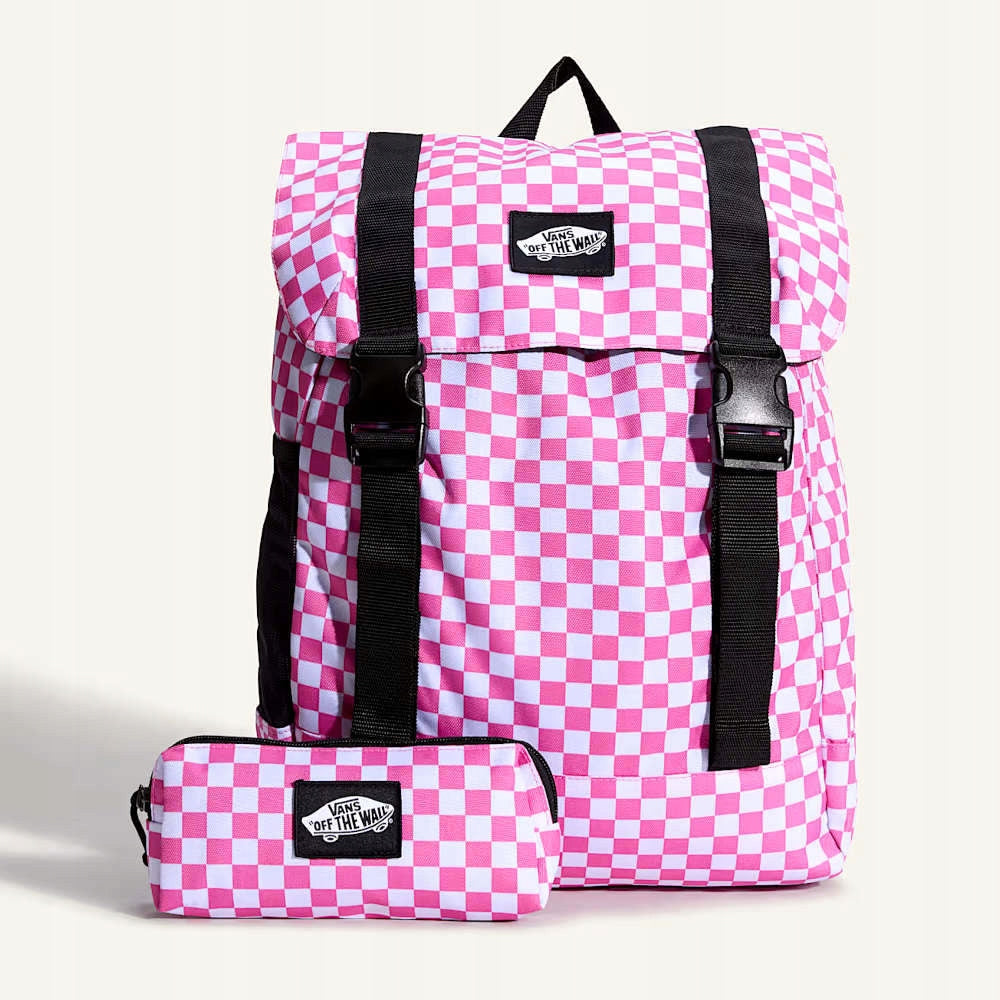 Backpack Vans Utility Checkerboard Pink Fizz pink VN000PSFFRQ + pencil case