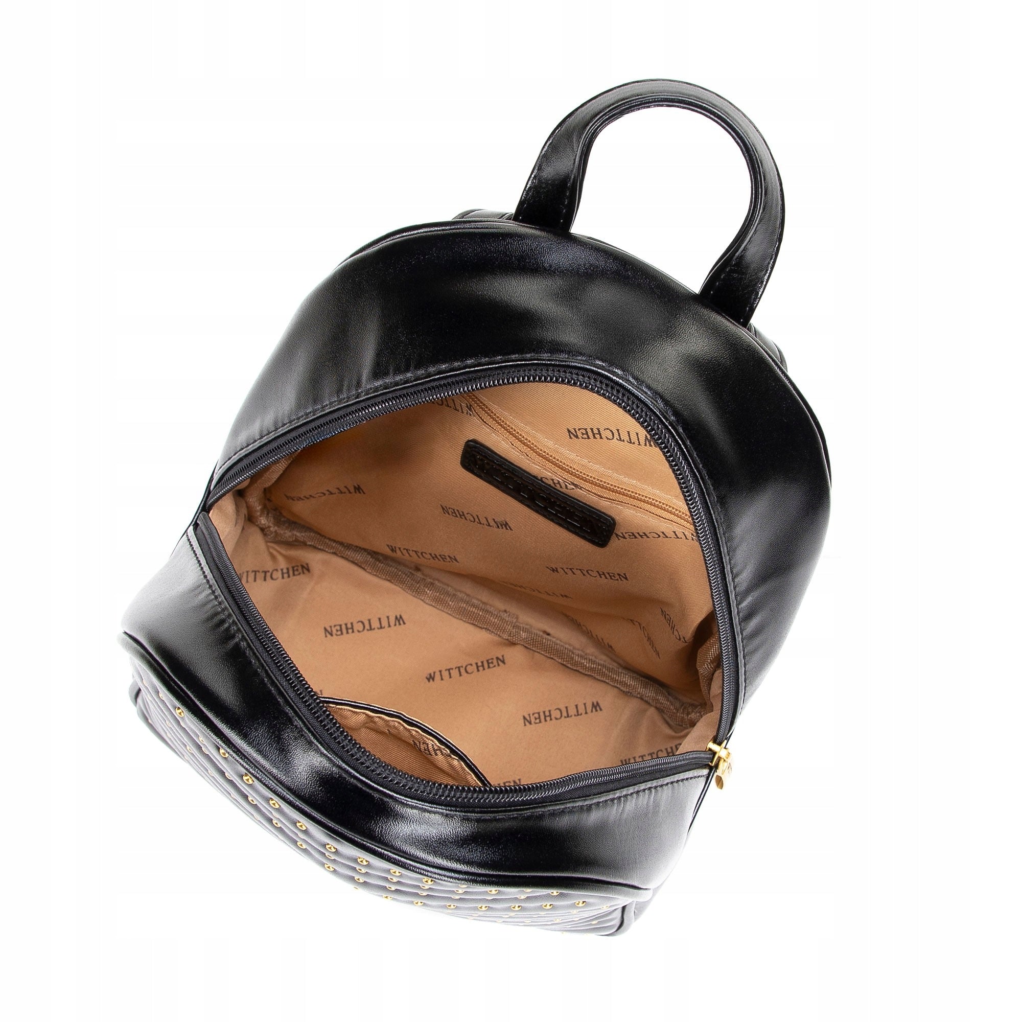 Backpack WITTCHEN women's eco leather 101-4Y-425-1G black and gold Manufacturer code 101-4Y-425-1G