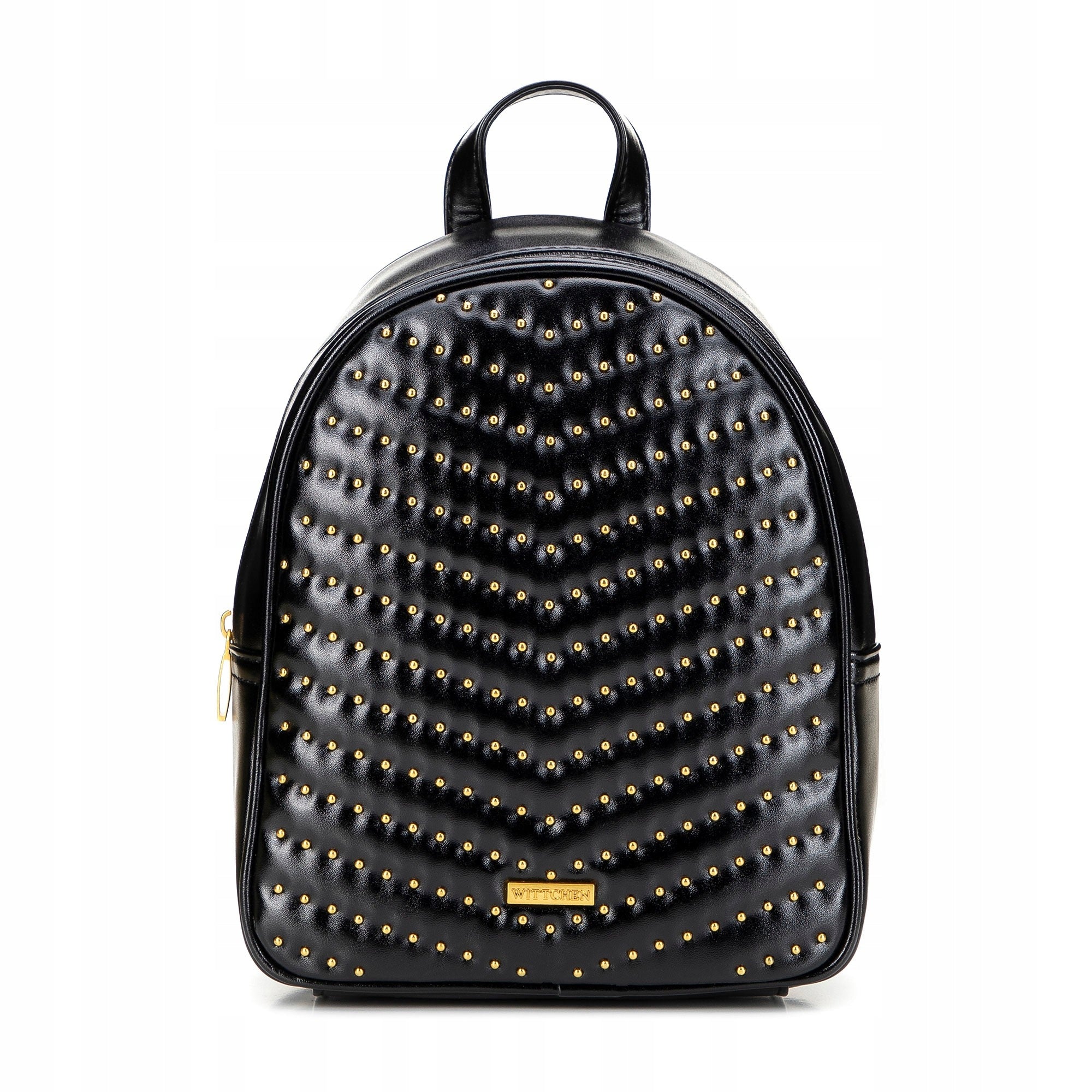 Backpack WITTCHEN women's eco leather 101-4Y-425-1G black and gold