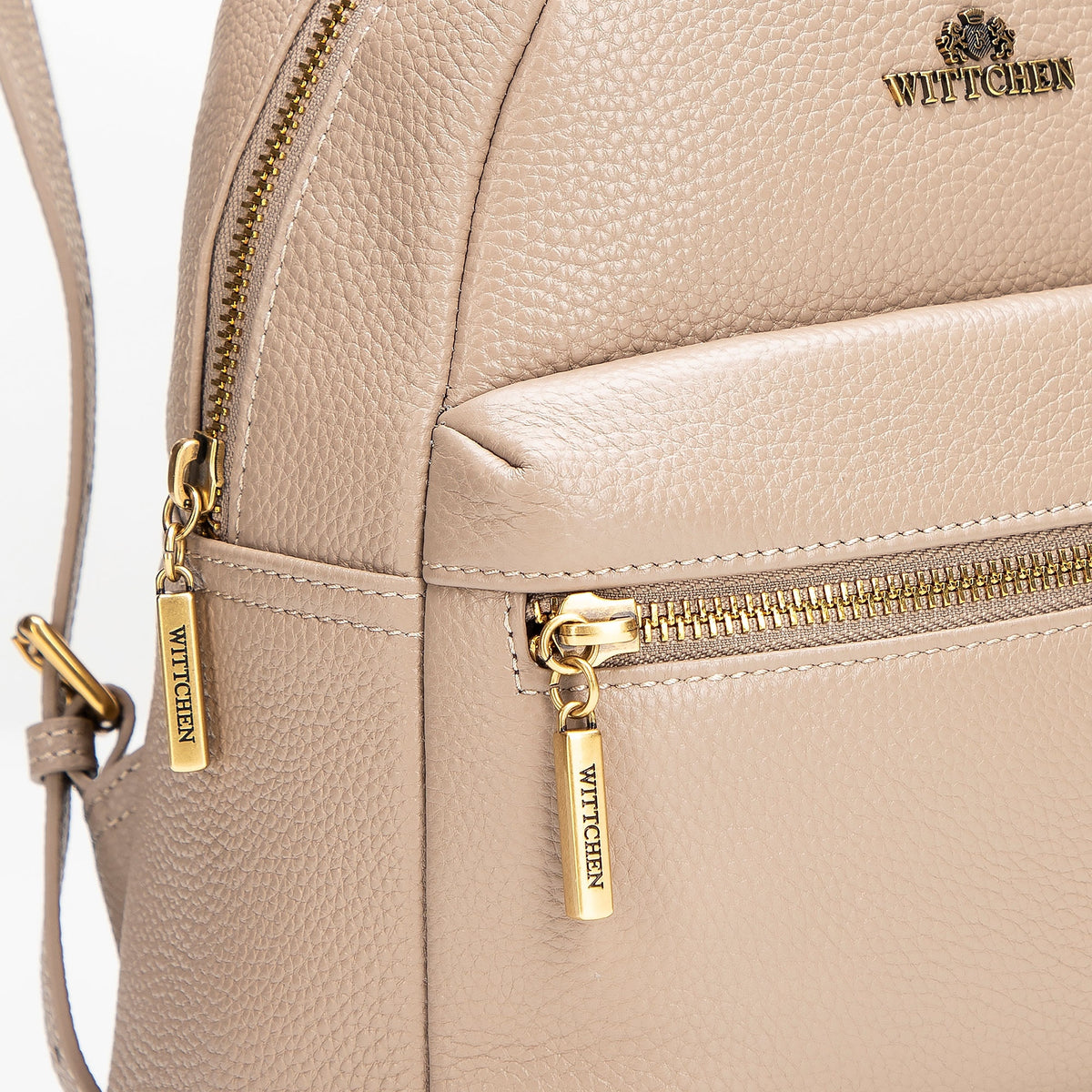 Backpack WITTCHEN women's small genuine leather 102-4E-623-9 beige Manufacturer code 102-4E-623-9