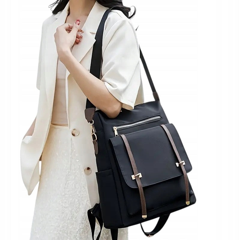 Backpack Women's Bag BLACK 2in1 Backpack Anti-Theft Keychain Pompon Packaging status original