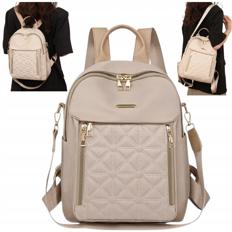 Backpack Women's Bag CREAM Beige 2in1 Backpack for School Work