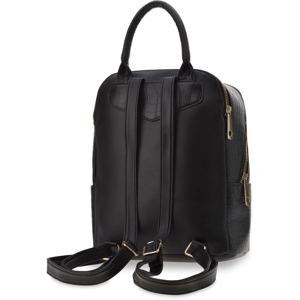 Backpack Women's Leather Bag Elegant Urban Hiking Black For Work Brand no brand