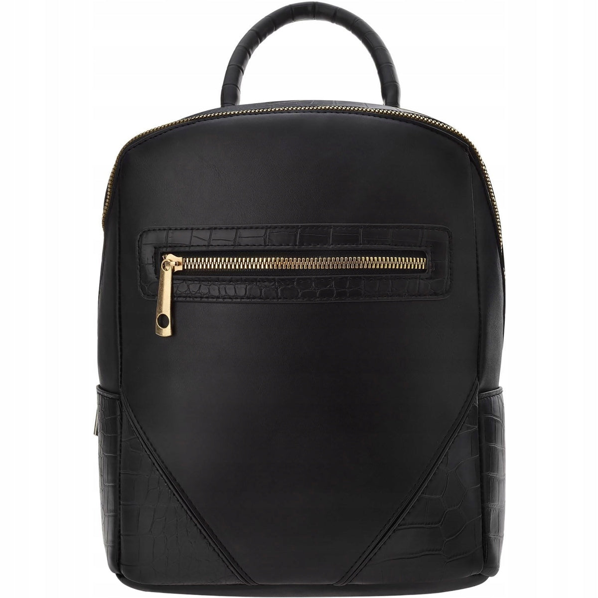 Backpack Women's Leather Bag Elegant Urban Hiking Black For Work Packaging status original