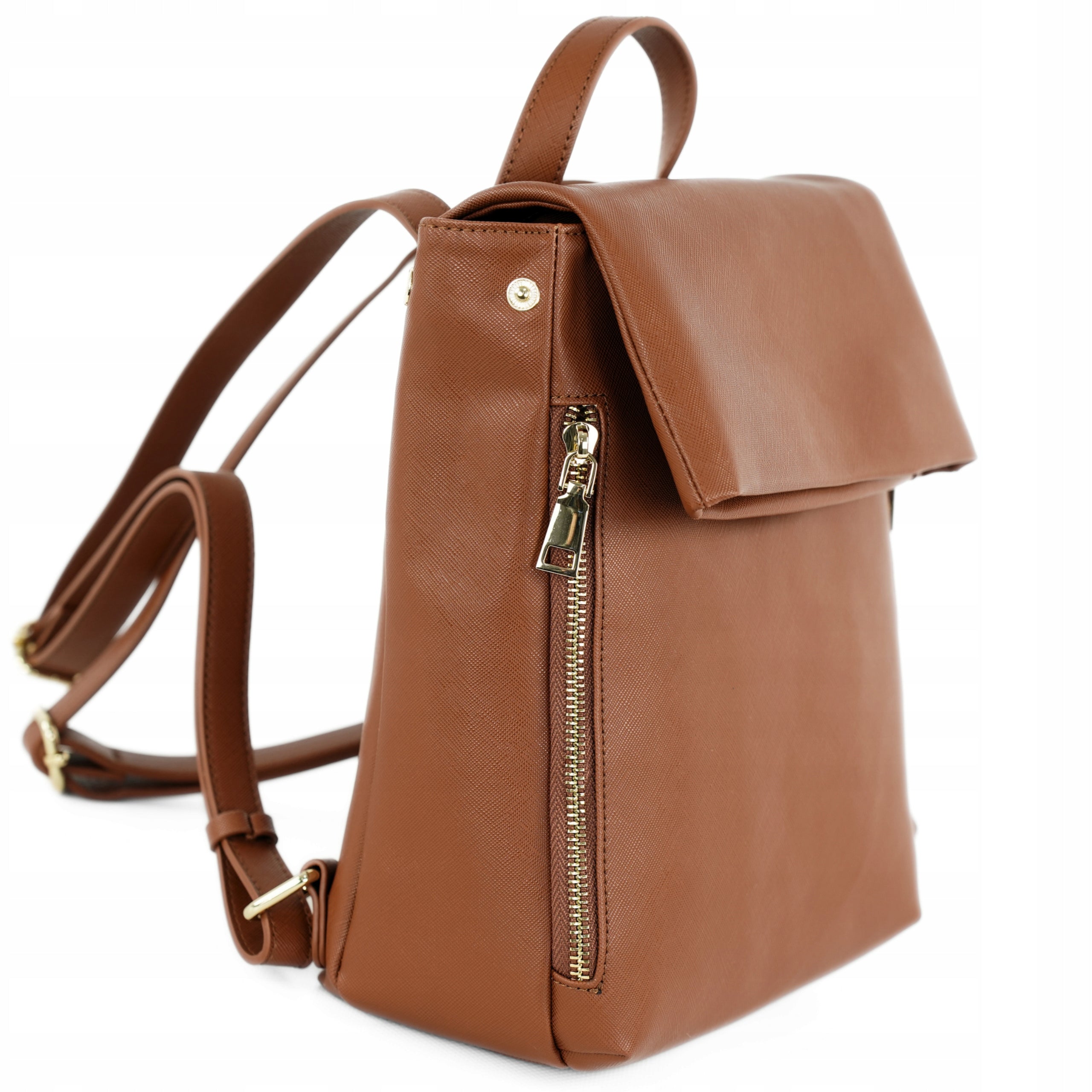Backpack Women's urban small brown backpack elegant roomy strong SOLIER Brand Solier