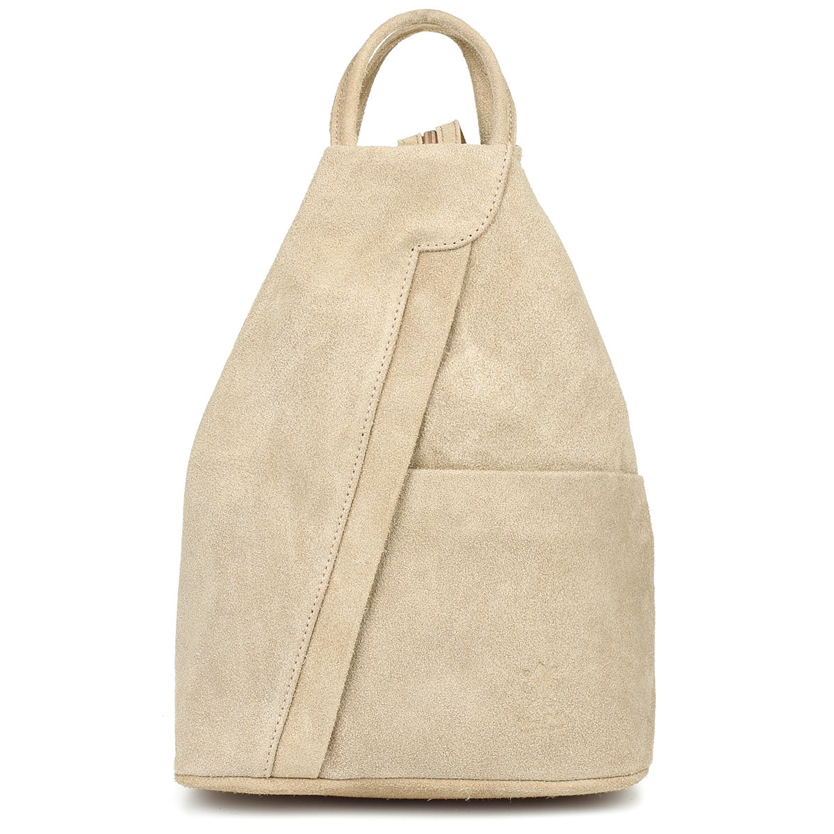 Backpack backpack leather Italian women's small triangle leather suede handbag Brand Vera Pelle