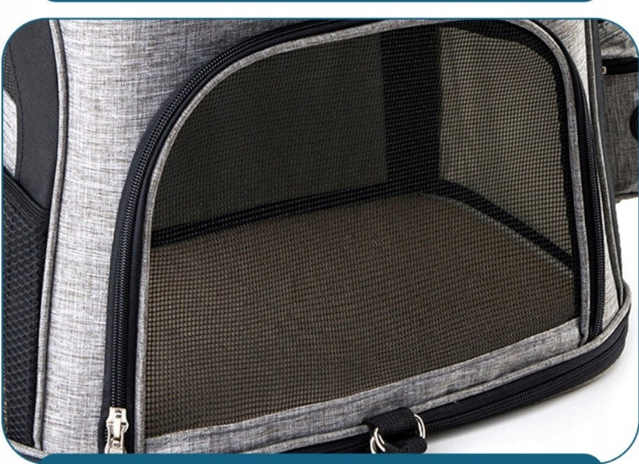 Backpack bag cat dog carrier L BLACK PS Build type to be worn on the back top opening front or side opening