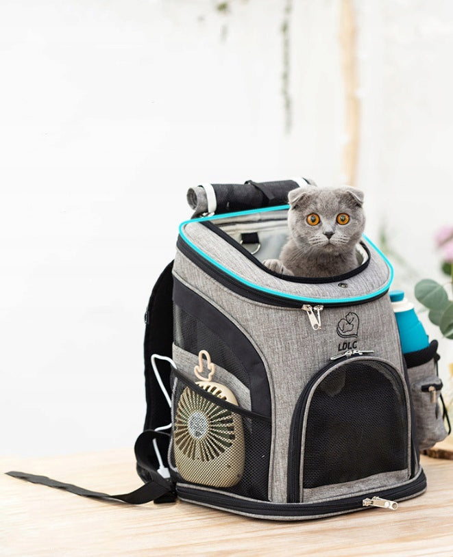 Backpack bag cat dog carrier M GREEN Color gray