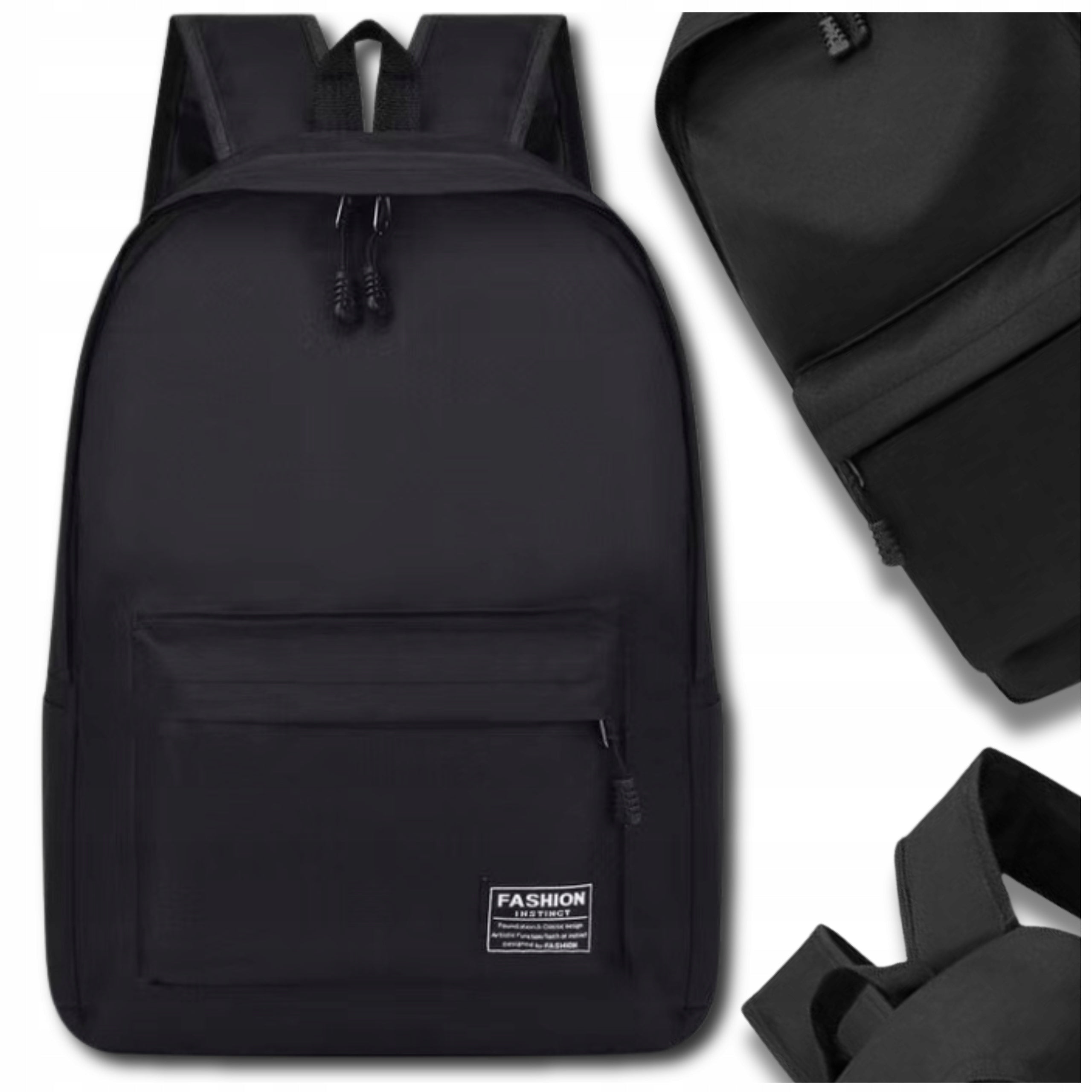 Backpack black sports school city roomy tourist large travel