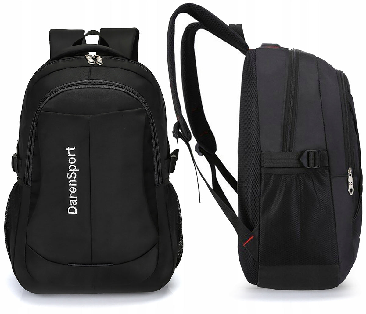 Backpack black waterproof city large A4 for school work durable Brand no brand