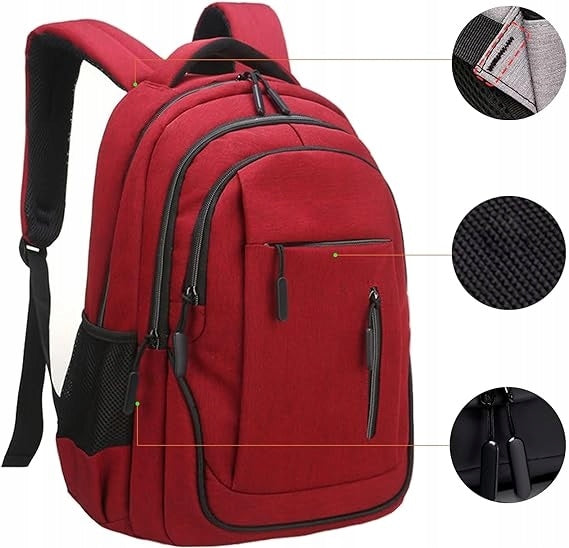 Backpack city laptop bag USB port JACK multifunctional 15,6'' (T114) Brand K&M