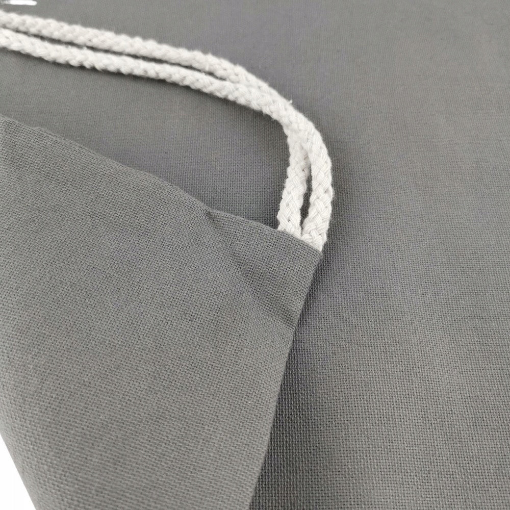 Backpack cotton bag grey 250g 360x440 EKO drawstring GREY Brand Idea Home