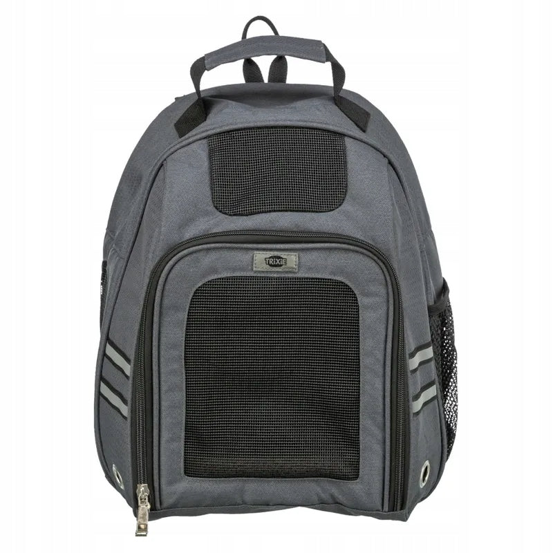 Backpack dog transporter fabric Trixie grey M 34 cm x 44 cm x 26 cm