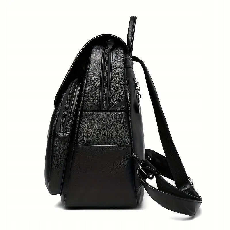 Backpack elegant leather for one shoulder red Brand no brand