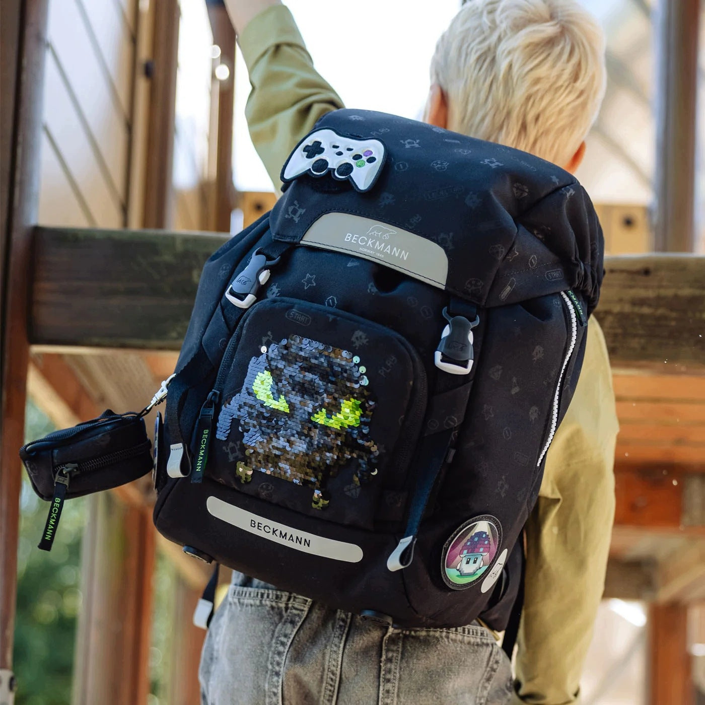 Backpack, ergonomic backpack, classic set of 6 elements, PIXEL Brand BECKMANN