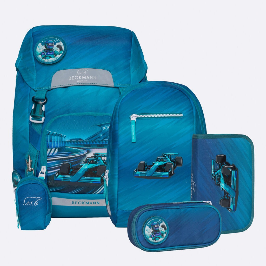 Backpack, ergonomic backpack, classic set of 6 elements, Racing
