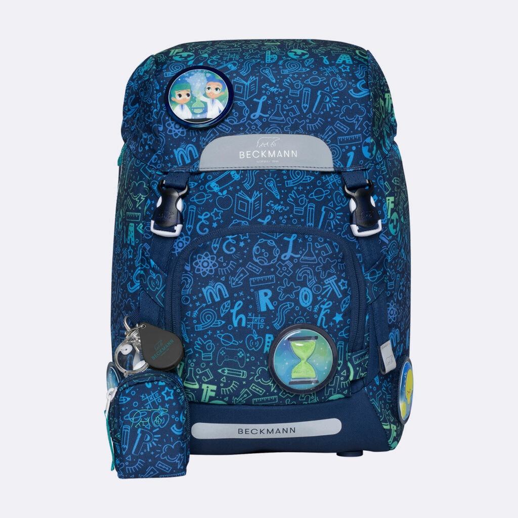 Backpack, ergonomic backpack, classic set of 7 elements, Science Color multicolor