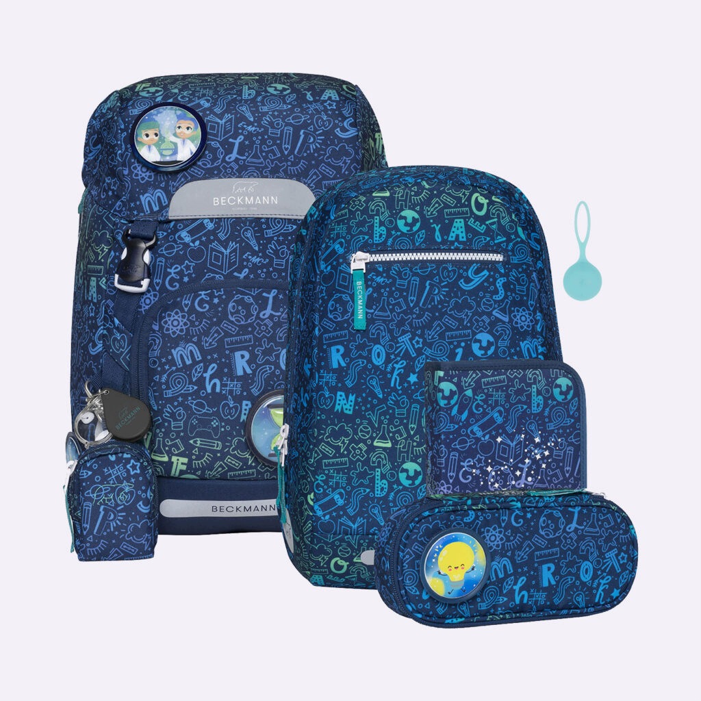 Backpack, ergonomic backpack, classic set of 7 elements, Science