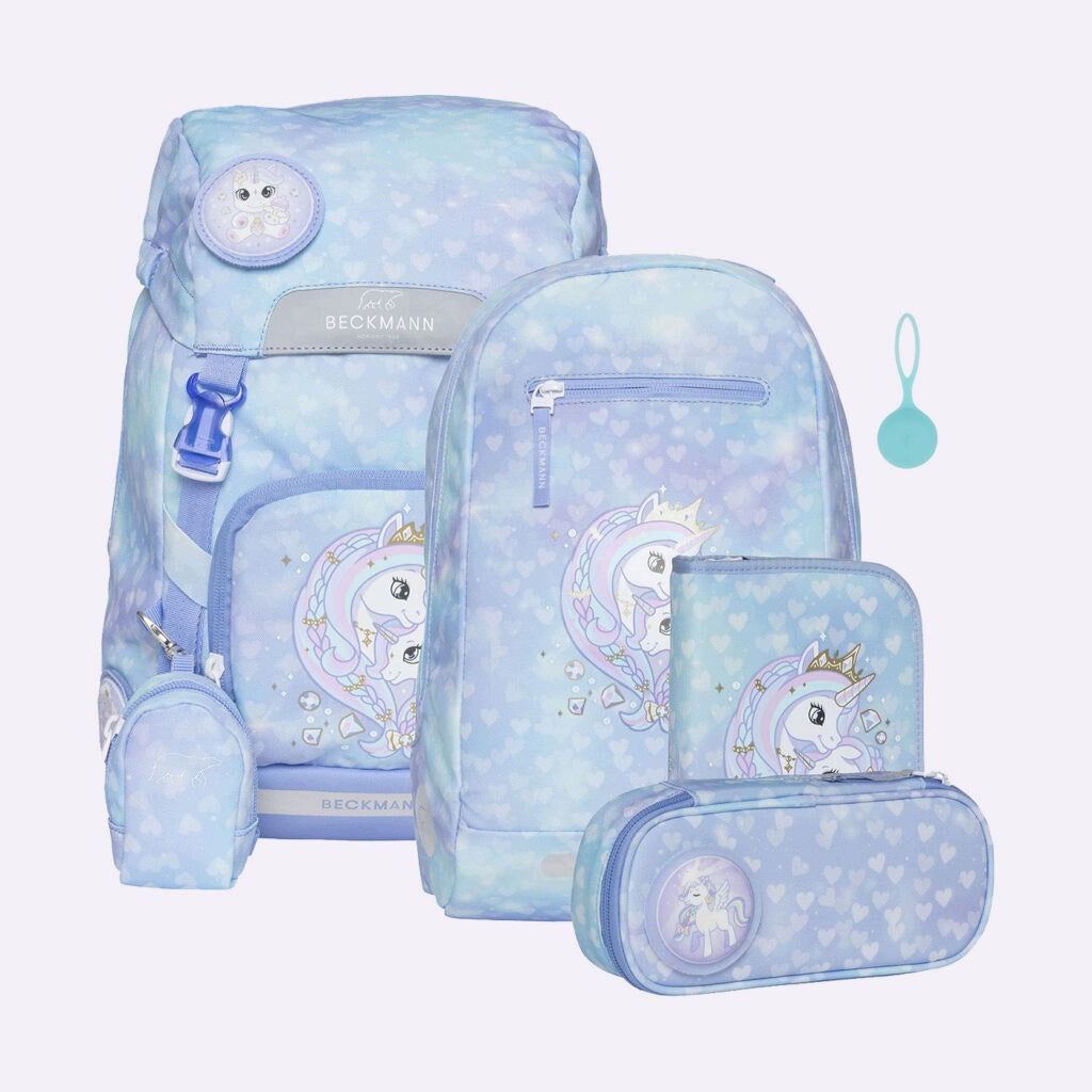 Backpack, ergonomic backpack, classic set of 7 elements, Unicorn