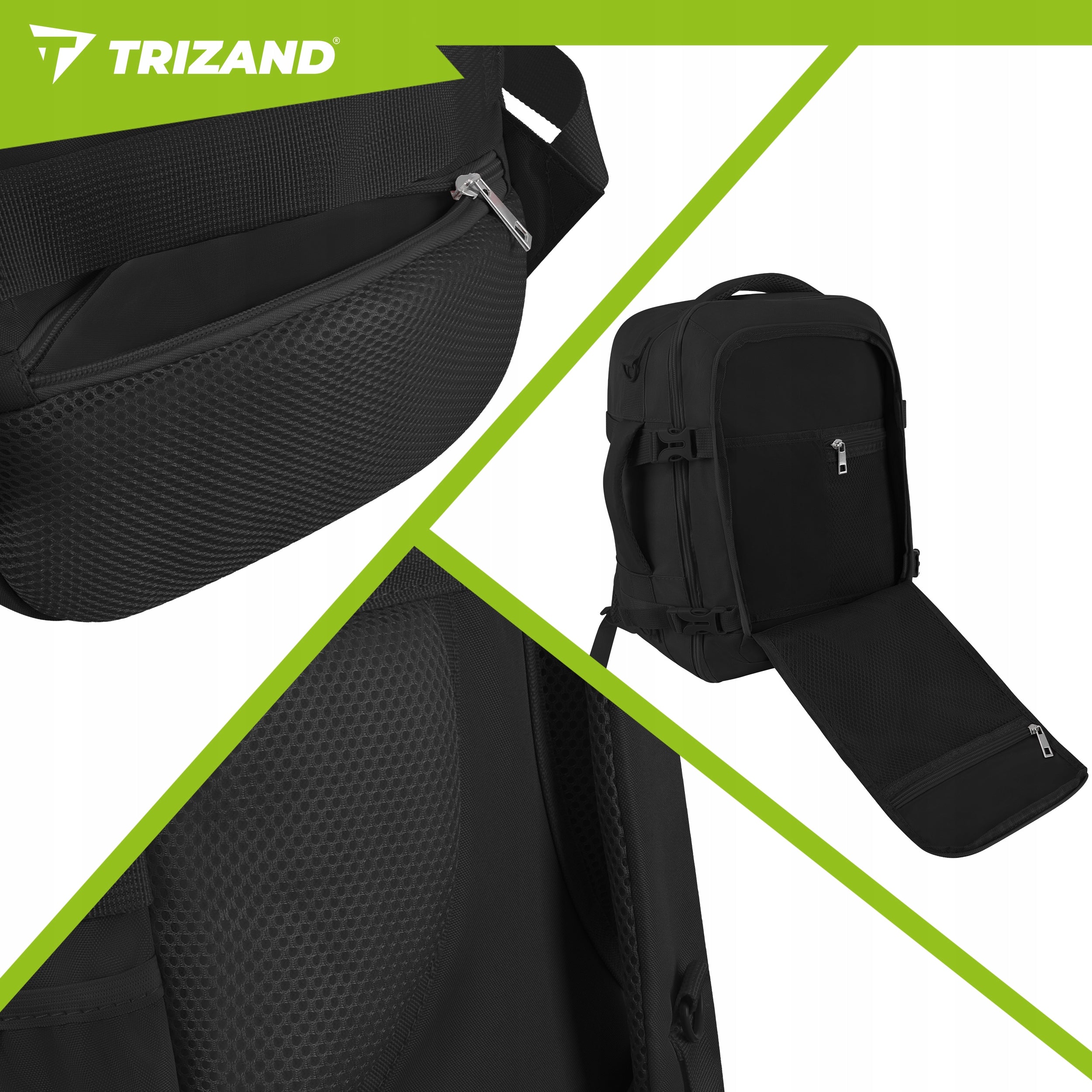 Backpack for Airplane Hand Luggage 40x20x25cm Travel Cabin Lightweight Bag Packaging status original