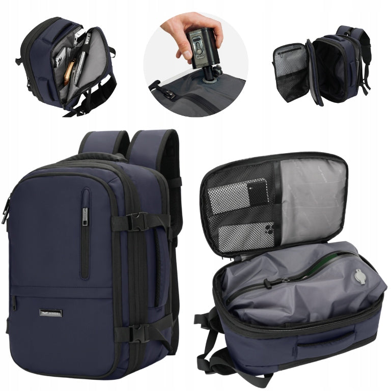 Backpack for aircraft vacuum WINGS ergonomic for travel 40x20x25 +pump