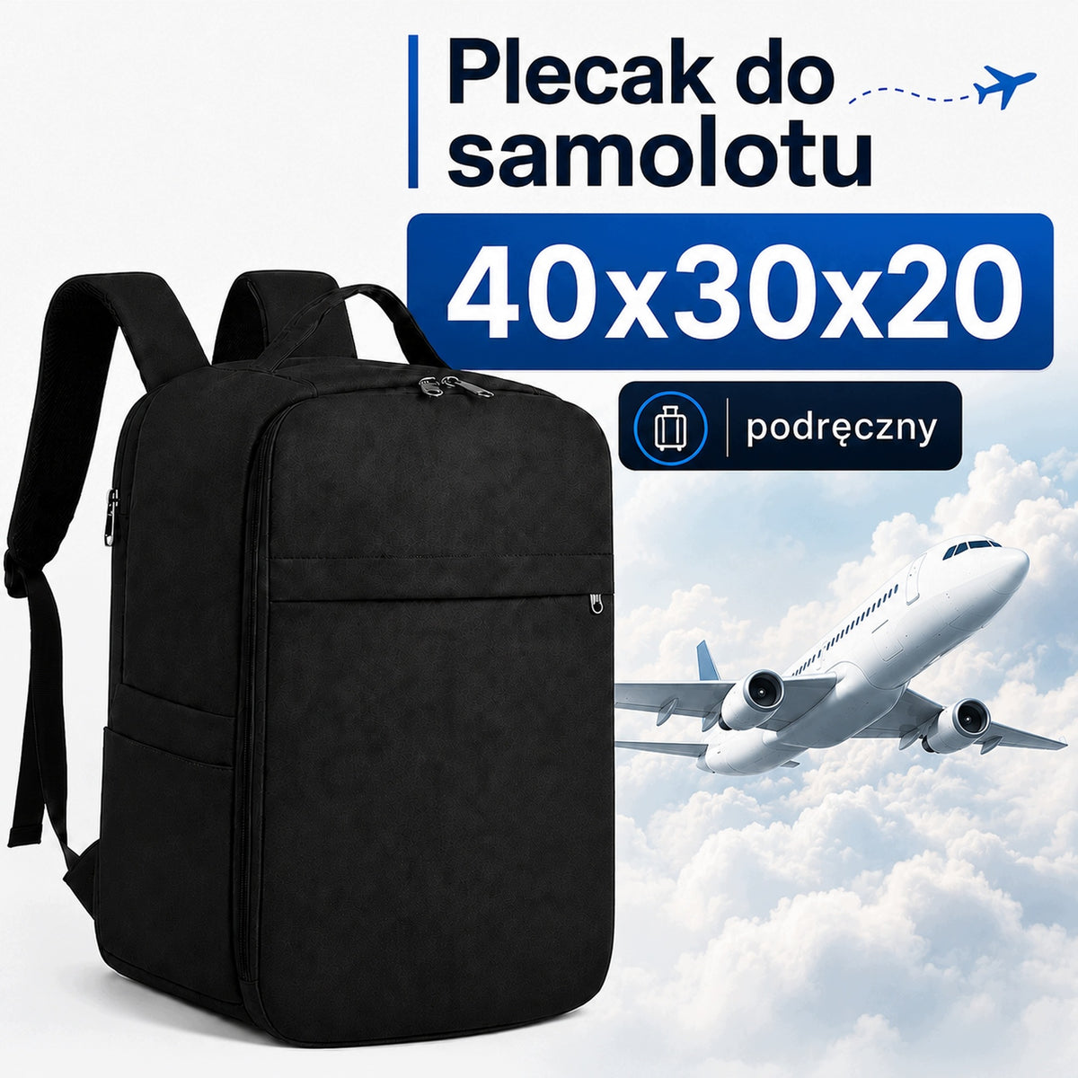 Backpack for airplane 40x30x20 handheld