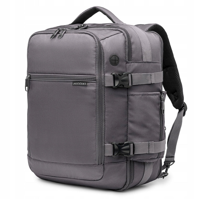 Backpack for airplane PUCCINI PM90172 grey, hand luggage 40x30x20cm Packaging status original